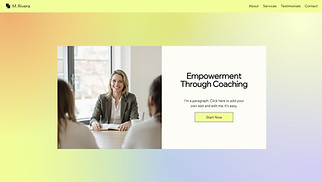 Landing Pages website templates - Business Coach (Energetic)